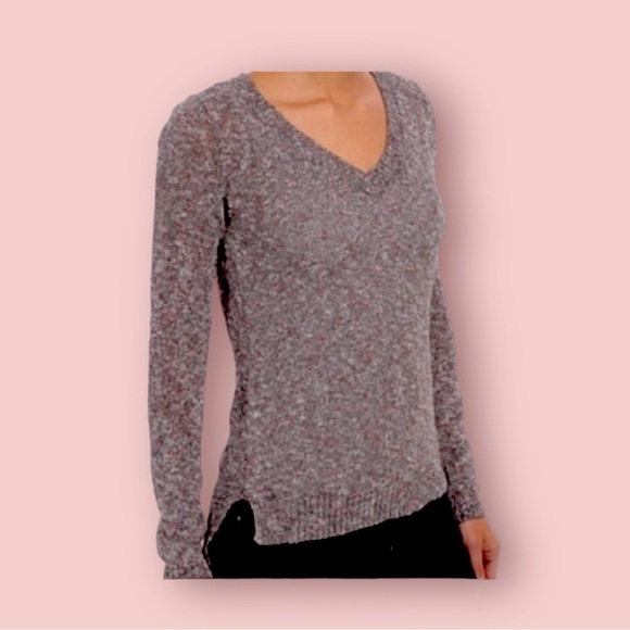 NWT Sam Edelman pull on V neck sweater Russian Romance speckled - Picture 1 of 9